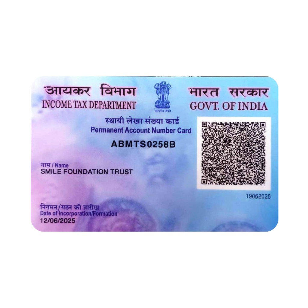 Smile Foundation Trust PAN card ABMTS0258B